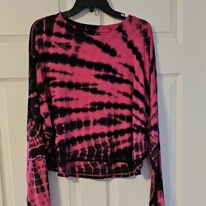 DKNY Sport Tie Dye Oversized Long-sleeved Top